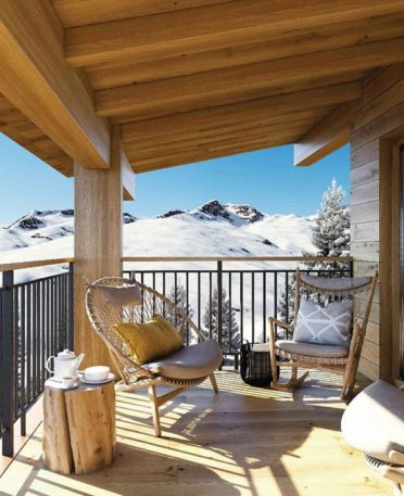 Balcon - residence Les Cristaux - location appartement les arcs