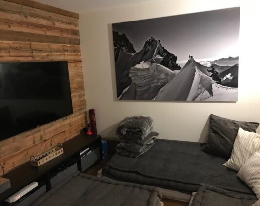 Séjour avec tv - Chalet Ours à lunettes - Les Saisies